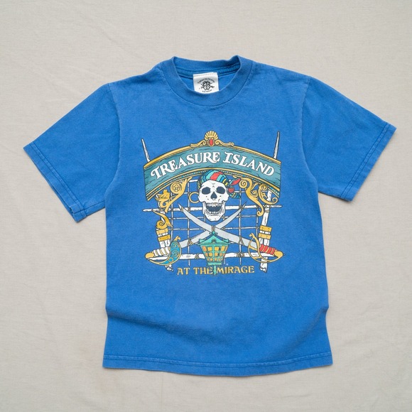 Other - Vintage Las Vegas Treasure Island at The Mirage Youth T Shirt Skull Cross Bones